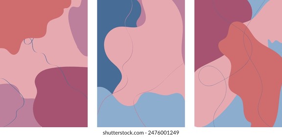 Conjunto de Paquete grande de fondos de Vertical de Vector de colores claros para póster, Anuncio o volante