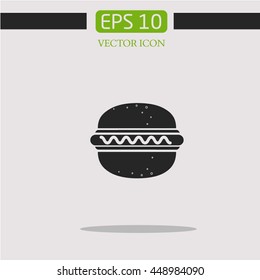 Big burger icon vector. logo.