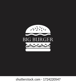 Big burger logo template icon design