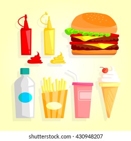 big burger menu vector