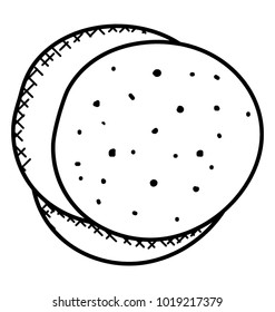 
Big burger retro style doodle icon
