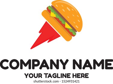 Big Burger rocket Logo Template