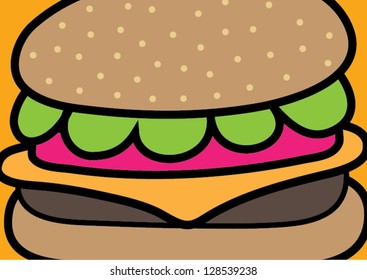 Big burger vector