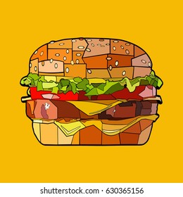 Big Burger Vector