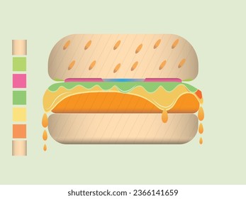Big burger vector design iconic