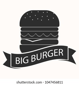 Big Burger Vector Template Design