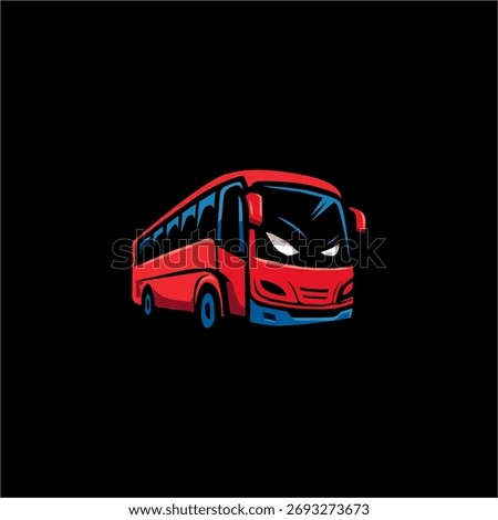 big bus animations red blue color