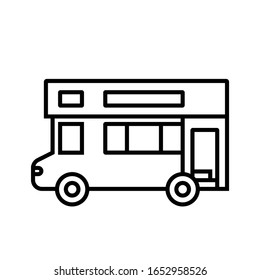 Big bus line icon, concept sign, outline vector illustration, linear symbol.