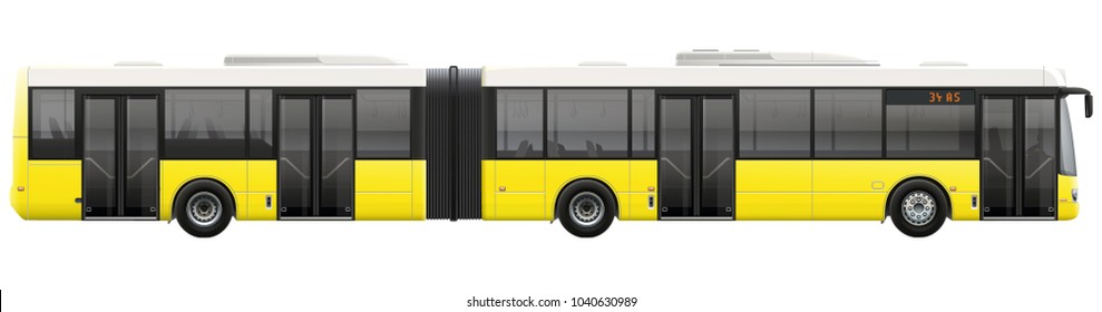 Big Bus Metro Bus On Isolated