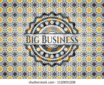 Big Business arabic emblem. Arabesque decoration.