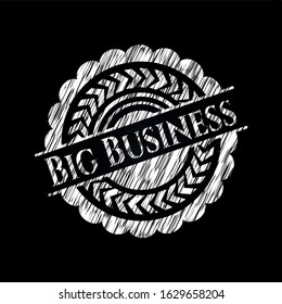 Big Business chalk emblem. Vector Illustration. Detailed.