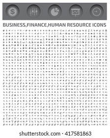 Big business icons,finance,human resource icons,vector
