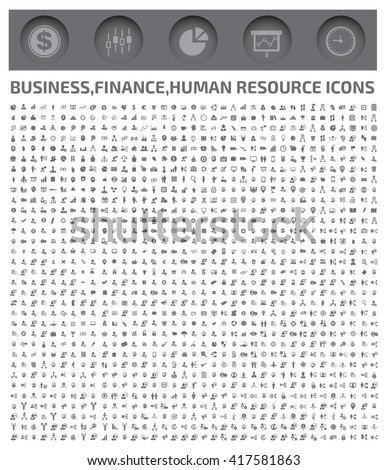 Big business icons,finance,human resource icons,vector