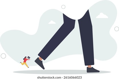 Big business leader, competitive advantage to lead and increase market share from business rivalry concept.flat character life .