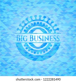 Big Business light blue mosaic emblem