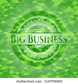Big Business realistic green mosaic emblem