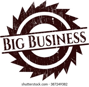 Big Business rubber grunge stamp