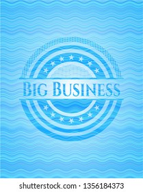 Big Business water wave concept emblem background.
