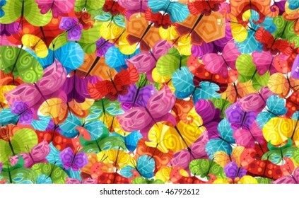  big butterflies set