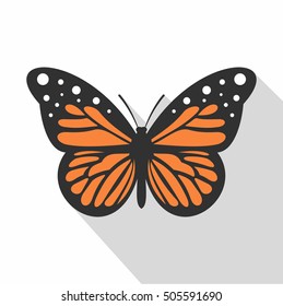 Big butterfly icon  Flat illustration big butterfly vector icon for web
