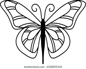 Big butterfly icon. Simple illustration of big butterfly vector icon for web