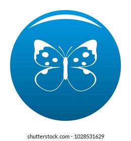 Big butterfly icon vector blue circle isolated on white background 