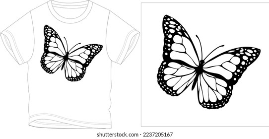 big butterfly single
t shirt graphic design vector illustration digital file
