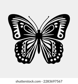 Big butterfly symbol icon. Simple illustration of big butterfly vector icon for web