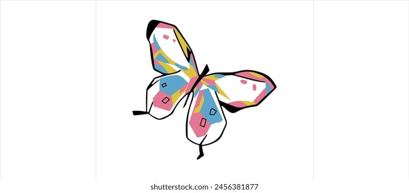 big butterfly  t shirt graphic design vector illustration