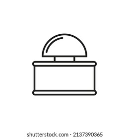 Big button icon. Line style. Vector.