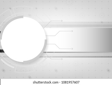 Big button with small connection lines on abstract dots background