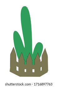 A big cactus cartoon image