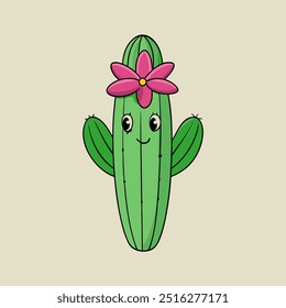 Arte vectorial de flor de cactus grande