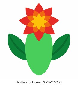 Arte vectorial de flor de cactus grande