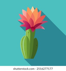 Arte vectorial de flor de cactus grande