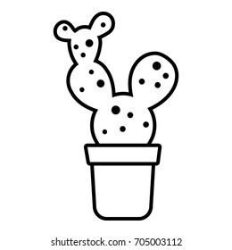 Big cactus icon. Outline illustration of big cactus vector icon for web