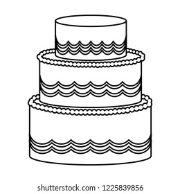 Big cake with flowers