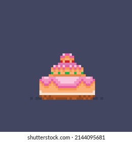 big cake in pixel style