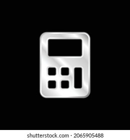 Icono metálico plateado de Big Calculator