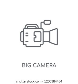 Big Camera linear icon. Modern outline Big Camera logo concept on white background from hardware collection. Suitable for use on web apps, mobile apps and print media.