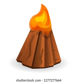 Big campfire icon. Cartoon of big campfire vector icon for web design isolated on white background