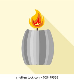 Big candle icon. Flat illustration of big candle vector icon for web