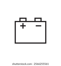 big car battery icon outline stroke editable eps