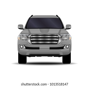 big car. front view.