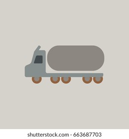 Big Car Vector illustration in flat style Tank trailer