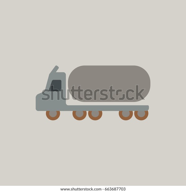 Big\
Car Vector illustration in flat style Tank\
trailer