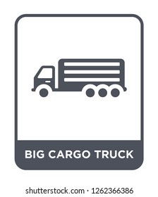 big cargo truck icon vector on white background, big cargo truck trendy filled icons from Ultimate glyphicons collection, big cargo truck simple element illustration