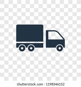 Big Cargo Truck vector icon isolated on transparent background, Big Cargo Truck transparency logo concept