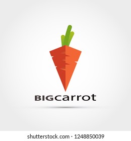 Big carrot vector logo