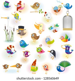 Big Cartoon Bird Set